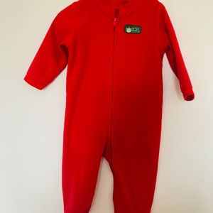 My first Christmas baby boy footie